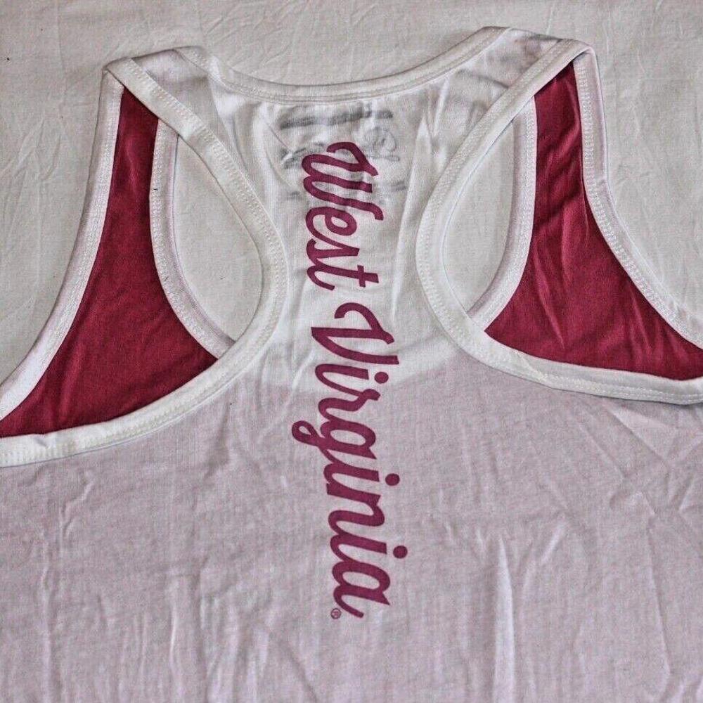 NWT NCAA WEST VIRGINIA MOUNTAINEERS RACERBACK TANK TOP WOMENS S - M - L - Picture 2 of 5